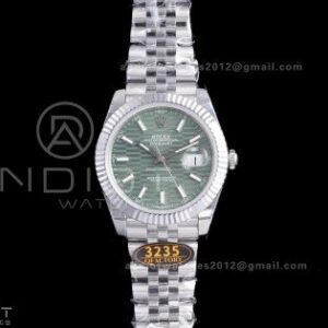 QF41mm Datejust 126334 Green Motif Patterned Dial 904L SS with Added Weight Bezel and Bracelet, Approx. 149g