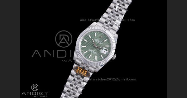 QF41mm Datejust 126334 Green Motif Patterned Dial 904L SS with Added Weight Bezel and Bracelet, Approx. 149g - Image 2