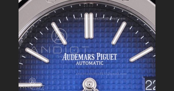 Royal Oak 39mm 15202IP Titanium ZF 1:1 Best Edition Blue Textured Dial on SS Bracelet A2121 V2 - Image 4