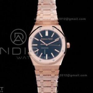 Royal Oak 41mm 15510 RG DDF 1:1 Best Edition Black Dial on RG Bracelet DD4302 Super Clone (185g Weighted)