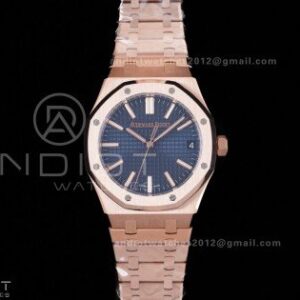 Royal Oak 41mm 15510 RG DDF 1:1 Best Edition Blue Dial on RG Bracelet DD4302 Super Clone (185g Weighted)
