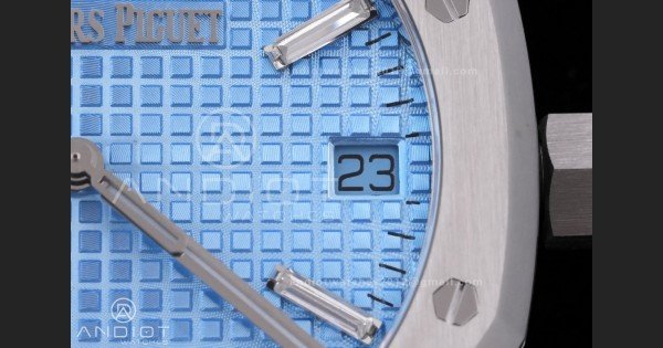 Royal Oak 41mm 15510BC SS ZF 1:1 Best Edition Ice Blue Crystal Dial on SS Bracelet SA4302 Super Clone - Image 6