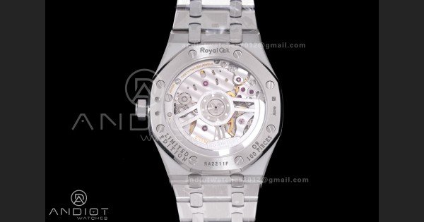 Royal Oak 41mm 15510BC SS ZF 1:1 Best Edition Ice Blue Crystal Dial on SS Bracelet SA4302 Super Clone - Image 7