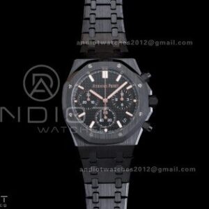 Royal Oak Chrono 26240 Black Ceramic APSF 1:1 Best Edition on Ceramic Bracelet SA4401 Super Clone V2 (Free Sprung)
