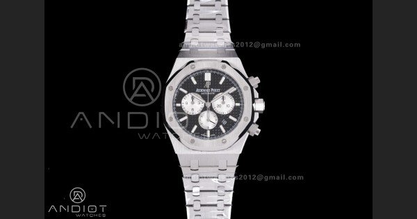 Royal Oak Chrono 26331 SS APSF 1:1 Best Edition Black Dial on SS Bracelet A2385