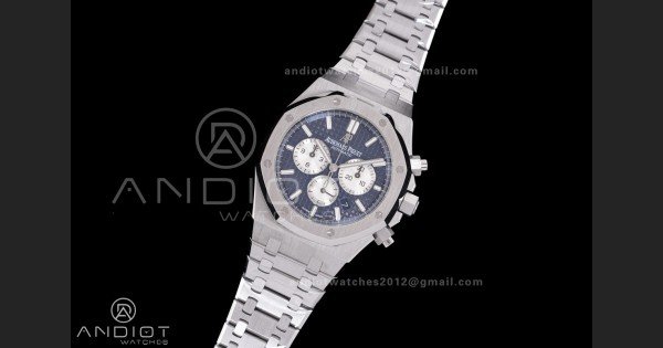 Royal Oak Chrono 26331 SS APSF 1:1 Best Edition Blue Dial on SS Bracelet A2385 - Image 2