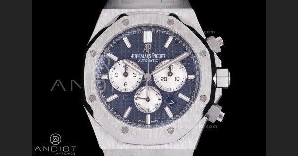 Royal Oak Chrono 26331 SS APSF 1:1 Best Edition Blue Dial on SS Bracelet A2385 - Image 3