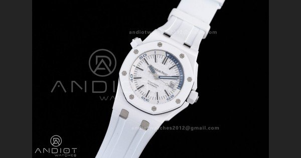 Royal Oak Offshore Diver 15707 White Ceramic APSF 1:1 Best Edition SA3120 Super Clone - Image 2