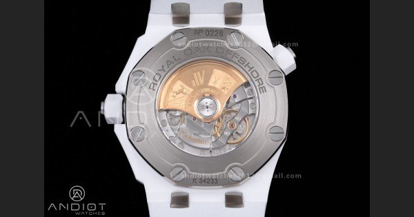Royal Oak Offshore Diver 15707 White Ceramic APSF 1:1 Best Edition SA3120 Super Clone - Image 7