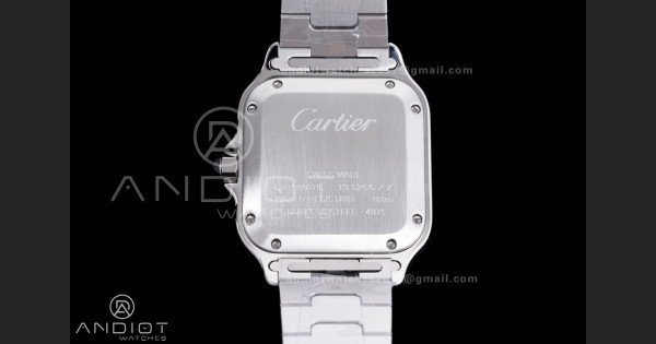 Santos de Cartier 35mm SS AF 1:1 Best Edition Blue Dial on SS SmartLinks Bracelet MIYOTA 9015 - Image 6