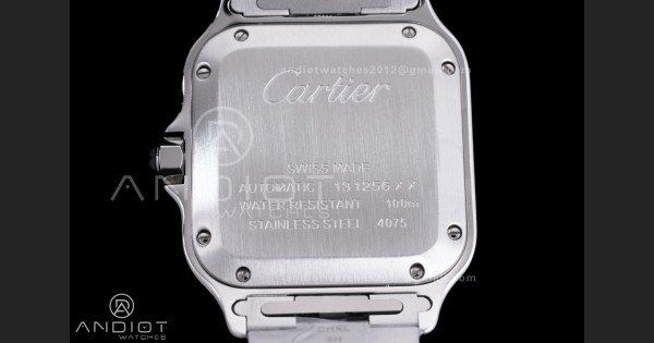 Santos de Cartier 35mm SS AF 1:1 Best Edition Blue Dial on SS SmartLinks Bracelet MIYOTA 9015 - Image 7
