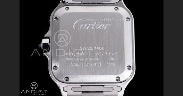 Santos de Cartier 35mm SS AF 1:1 Best Edition Brown Dial on SS SmartLinks Bracelet MIYOTA 9015 - Image 7