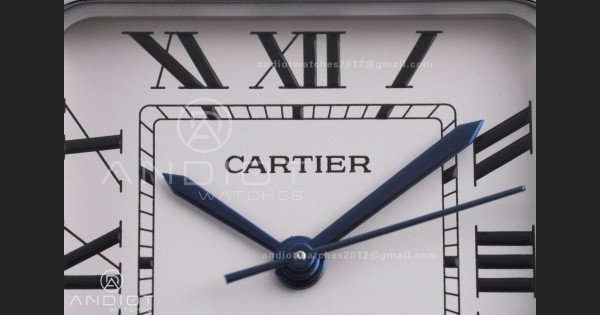 Santos de Cartier 35mm SS BVF 1:1 Best Edition White Dial on SS SmartLinks Bracelet MIYOTA 9015 - Image 4
