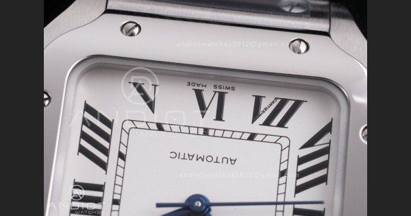 Santos de Cartier 35mm SS BVF 1:1 Best Edition White Dial on SS SmartLinks Bracelet MIYOTA 9015 - Image 6