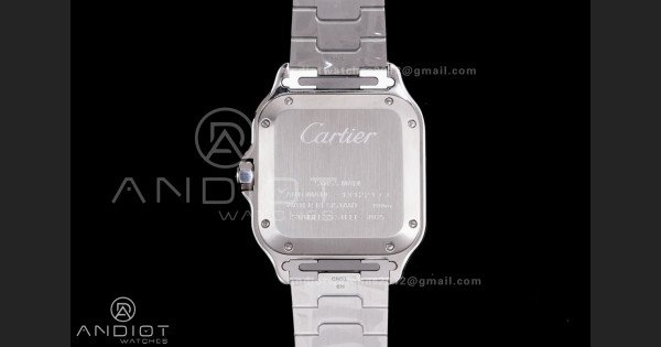 Santos de Cartier 35mm SS BVF 1:1 Best Edition White Dial on SS SmartLinks Bracelet MIYOTA 9015 - Image 7
