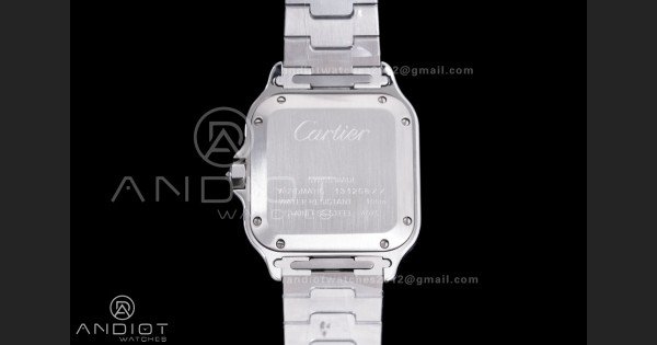 Santos de Cartier 35mm SS/RG AF 1:1 Best Edition White Dial on SS SmartLinks Bracelet MIYOTA 9015 - Image 6