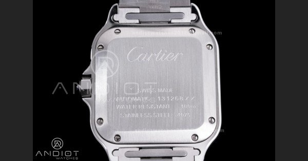 Santos de Cartier 35mm SS/RG AF 1:1 Best Edition White Dial on SS SmartLinks Bracelet MIYOTA 9015 - Image 7
