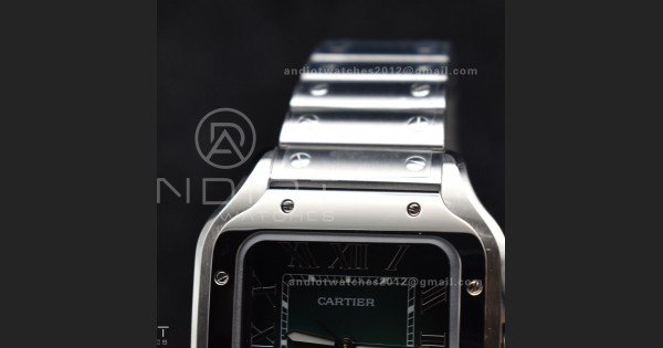 Santos de Cartier 40mm BVF 1:1 Best Edition Green Dial on SS SmartLinks Bracelet MIYOTA 9015 - Image 6
