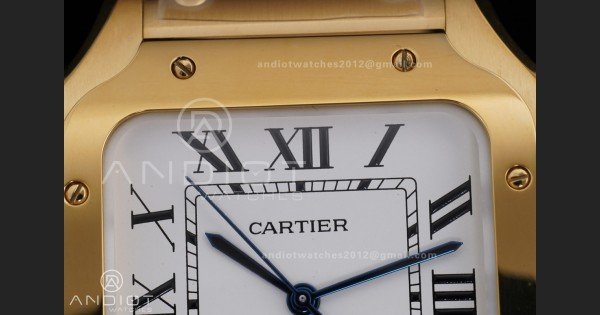 Santos de Cartier 40mm BVF 1:1 Best Edition YG White Dial on YG Smart-Links Bracelet MIYOTA 9019 - Image 4