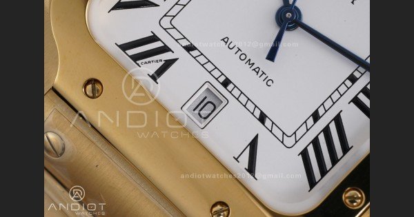 Santos de Cartier 40mm BVF 1:1 Best Edition YG White Dial on YG Smart-Links Bracelet MIYOTA 9019 - Image 6