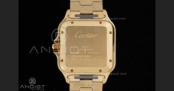 Santos de Cartier 40mm BVF 1:1 Best Edition YG White Dial on YG Smart-Links Bracelet MIYOTA 9019 - Image 7