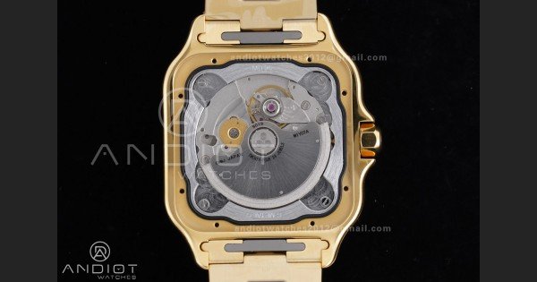 Santos de Cartier 40mm BVF 1:1 Best Edition YG White Dial on YG Smart-Links Bracelet MIYOTA 9019 - Image 8