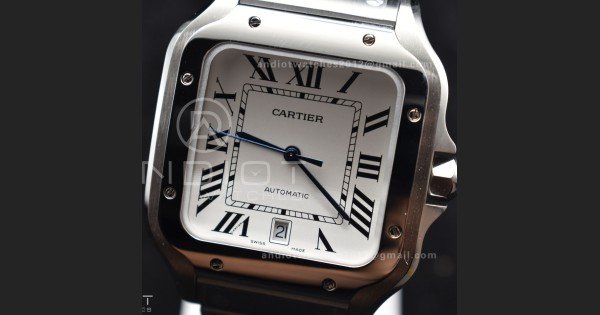 Santos de Cartier 40mm SS 2018 BVF 1:1 Best Edition White Dial on SS SmartLinks Bracelet MIYOTA 9015 V2 - Image 4