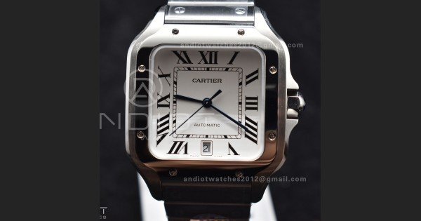 Santos de Cartier 40mm SS 2018 BVF 1:1 Best Edition White Dial on SS SmartLinks Bracelet MIYOTA 9015 V2 - Image 5