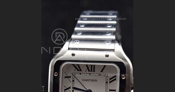 Santos de Cartier 40mm SS 2018 BVF 1:1 Best Edition White Dial on SS SmartLinks Bracelet MIYOTA 9015 V2 - Image 6