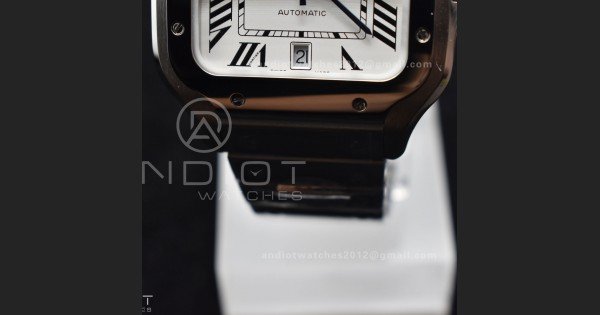 Santos de Cartier 40mm SS 2018 BVF 1:1 Best Edition White Dial on SS SmartLinks Bracelet MIYOTA 9015 V2 - Image 7