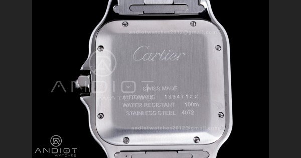 Santos de Cartier 40mm SS AF 1:1 Best Edition Blue Dial on SS SmartLinks Bracelet MIYOTA 9015 - Image 8