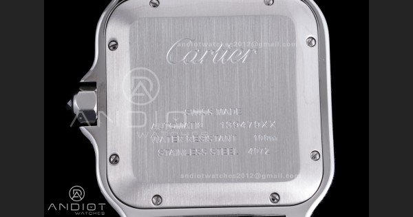 Santos de Cartier 40mm SS AF 1:1 Best Edition Grey Dial on SS SmartLinks Bracelet MIYOTA 9015 - Image 8