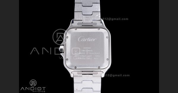 Santos de Cartier 40mm SS AF 1:1 Best Edition White Dial YG Diamond Bezel on SS SmartLinks Bracelet MIYOTA 9015 - Image 8