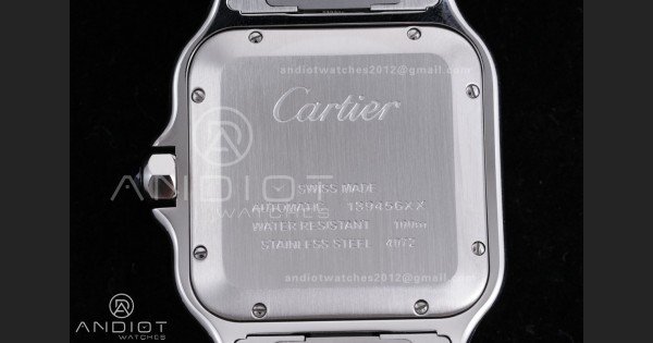 Santos de Cartier 40mm SS AF 1:1 Best Edition White Dial YG Diamond Bezel on SS SmartLinks Bracelet MIYOTA 9015 - Image 9