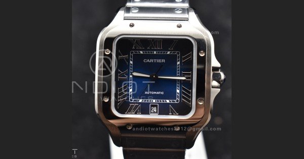 Santos de Cartier 40mm SS BVF 1:1 Best Edition Blue Dial on SS SmartLinks Bracelet MIYOTA 9015 V2 - Image 4