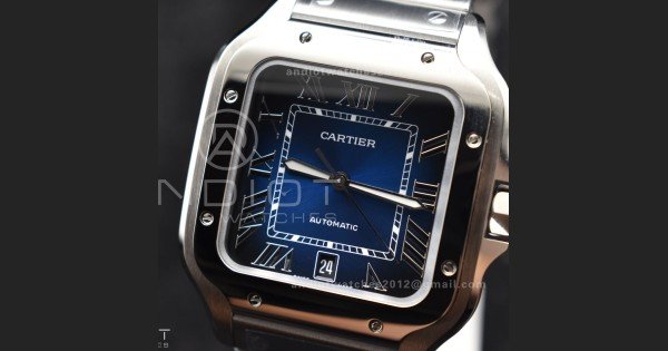 Santos de Cartier 40mm SS BVF 1:1 Best Edition Blue Dial on SS SmartLinks Bracelet MIYOTA 9015 V2 - Image 5