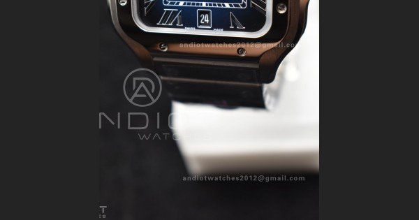 Santos de Cartier 40mm SS BVF 1:1 Best Edition Blue Dial on SS SmartLinks Bracelet MIYOTA 9015 V2 - Image 8