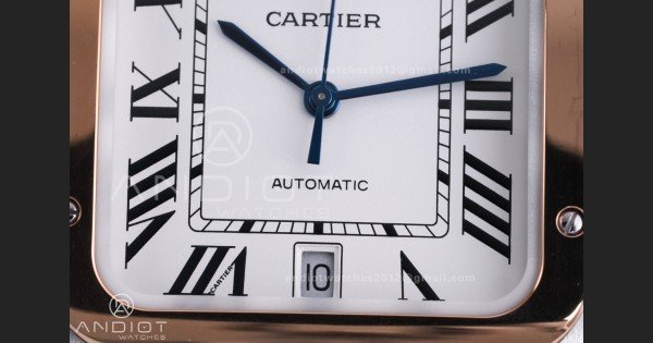 Santos de Cartier 40mm SS/RG AF 1:1 Best Edition White Dial on SS SmartLinks Bracelet MIYOTA 9015 - Image 5