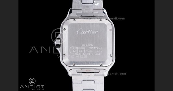 Santos de Cartier 40mm SS/RG AF 1:1 Best Edition White Dial on SS SmartLinks Bracelet MIYOTA 9015 - Image 7