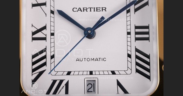 Santos de Cartier 40mm SS/YG 2018 BVF 1:1 Best Edition White Dial on SS/YG SmartLinks Bracelet MIYOTA 9015 - Image 5