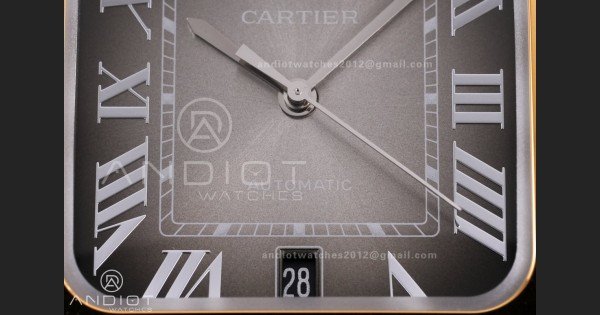Santos de Cartier 40mm SS/YG BVF 1:1 Best Edition Gray Dial on SS/YG SmartLinks Bracelet MIYOTA 9015 - Image 5