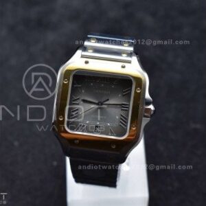 Santos de Cartier 40mm SS/YG BVF 1:1 Best Edition Gray Dial on SS/YG SmartLinks Bracelet MIYOTA 9019