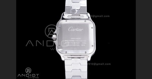 Santos de Cartier XL 40mm SS AF White Dial Blue Bezel SS Bracelet MIYOTA 9015 - Image 7