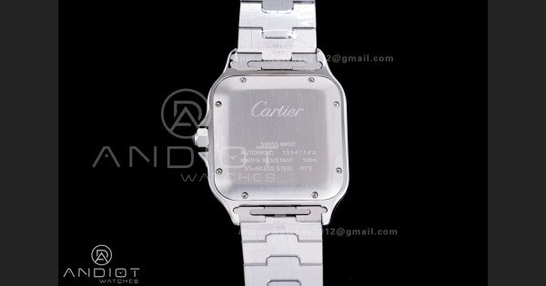 Santos de Cartier XL 40mm SS AF White Dial Diamond Bezel SS Bracelet MIYOTA 9015 - Image 8