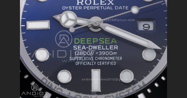 Sea-Dweller 126660 Deep Sea Blue C+F 1:1 Cameron Best Edition 904L SS Case and Bracelet VR3235 - Image 5