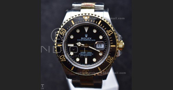 Sea-Dweller Two Tone SS/YG 126603 GMF Best Edition Black Dial on SS/YG Bracelet A2824 V3 - Image 4