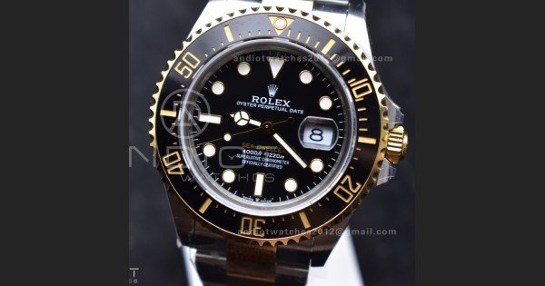 Sea-Dweller Two Tone SS/YG 126603 GMF Best Edition Black Dial on SS/YG Bracelet A2824 V3 - Image 5