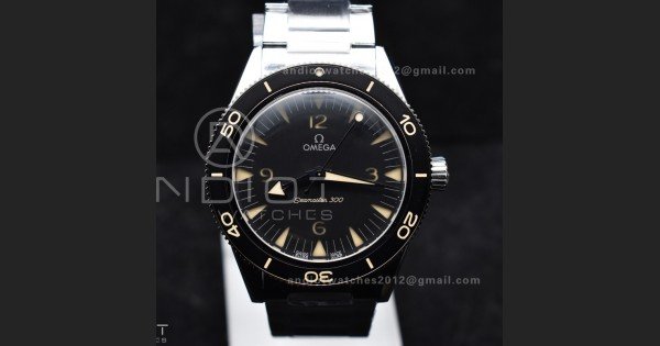 Seamaster 300 Heritage VSF 1:1 Best Edition Black Dial on SS Bracelet A8912 Super Clone - Image 4