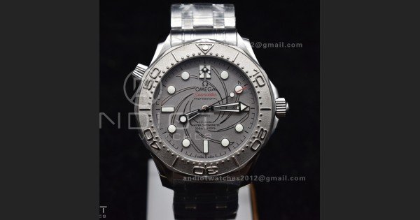 Seamaster 300M 007 Platinum VSF 1:1 Best Edition Gray Dial on SS Bracelet A8807 - Image 4
