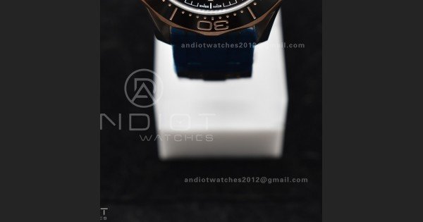 Seamaster Diver 300M SS/RG VSF 1:1 Best Edition Black Ceramic Black Dial on SS Bracelet A8800 - Image 8